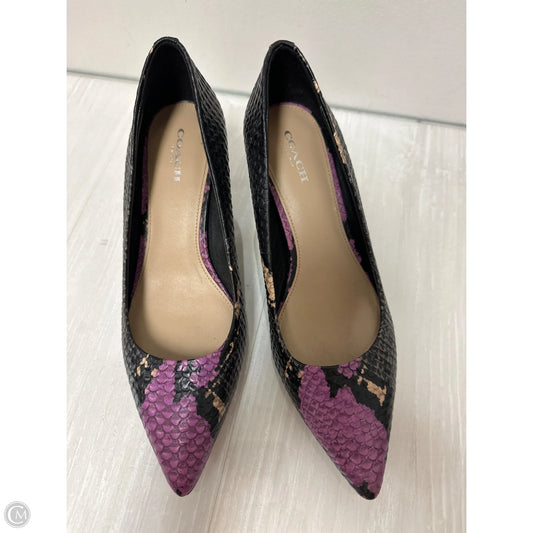 Shoes Designer By Coach In Snakeskin Print, Size: 8