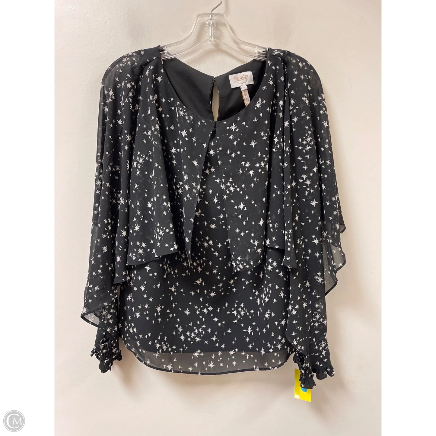 Top Long Sleeve By Laundry In Black & White, Size: S