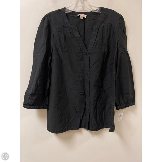 Blouse Long Sleeve By Knox Rose In Black, Size: M