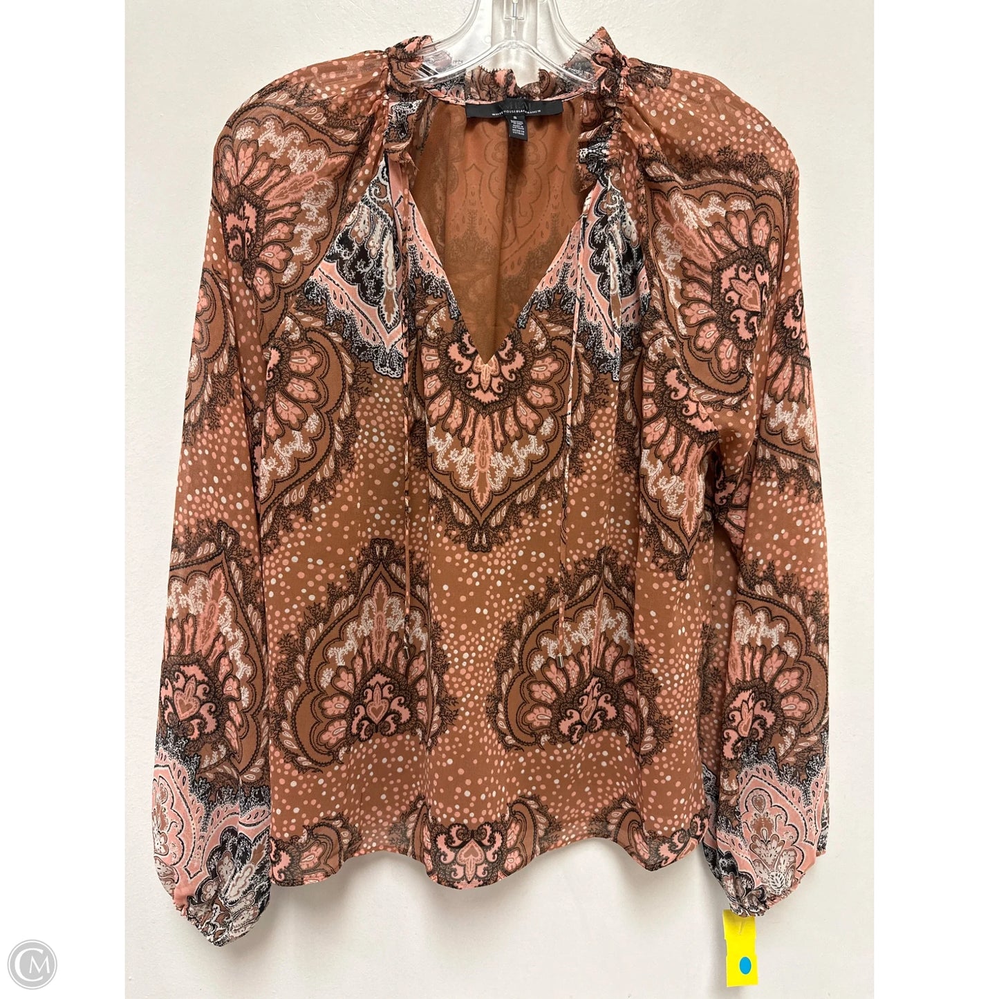Top Long Sleeve By White House Black Market In Brown, Size: S