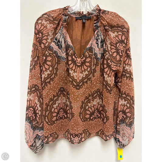 Top Long Sleeve By White House Black Market In Brown, Size: S