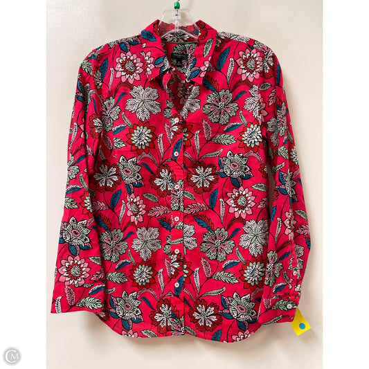 Blouse Long Sleeve By Talbots In Pink, Size: Mp