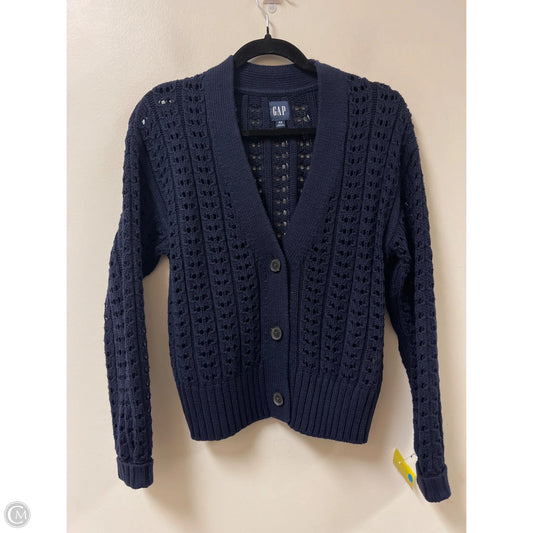 Sweater Cardigan By Gap In Navy, Size: Xs