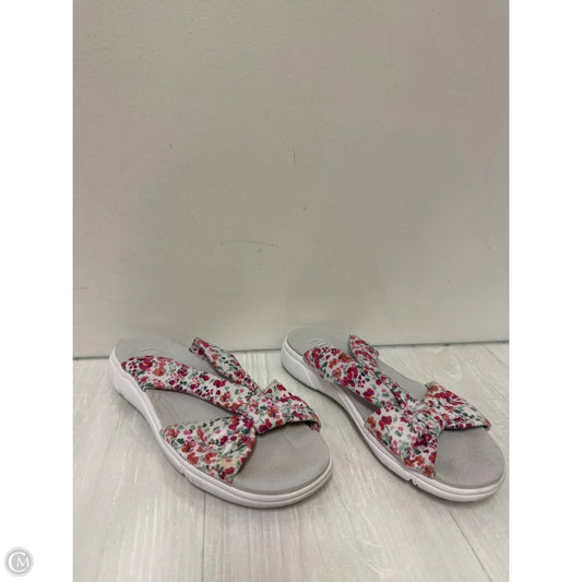 Sandals Flats By Ryka In Floral Print, Size: 6.5