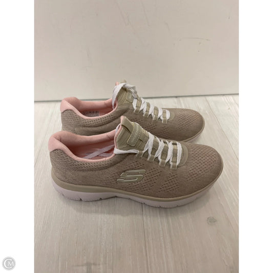 Shoes Athletic By Skechers In Taupe, Size: 6.5