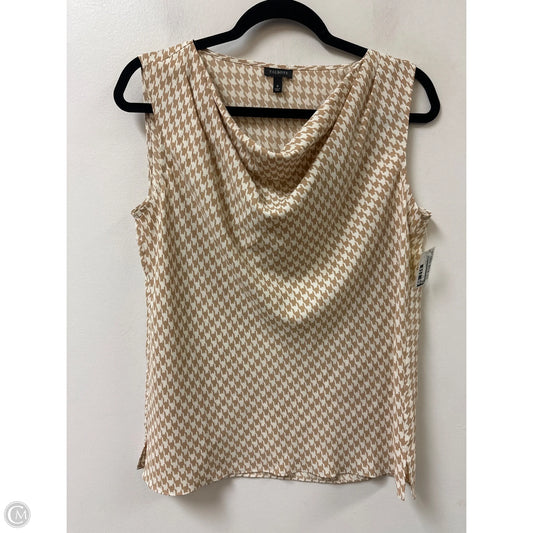 Top Sleeveless By Talbots In Cream & White, Size: M