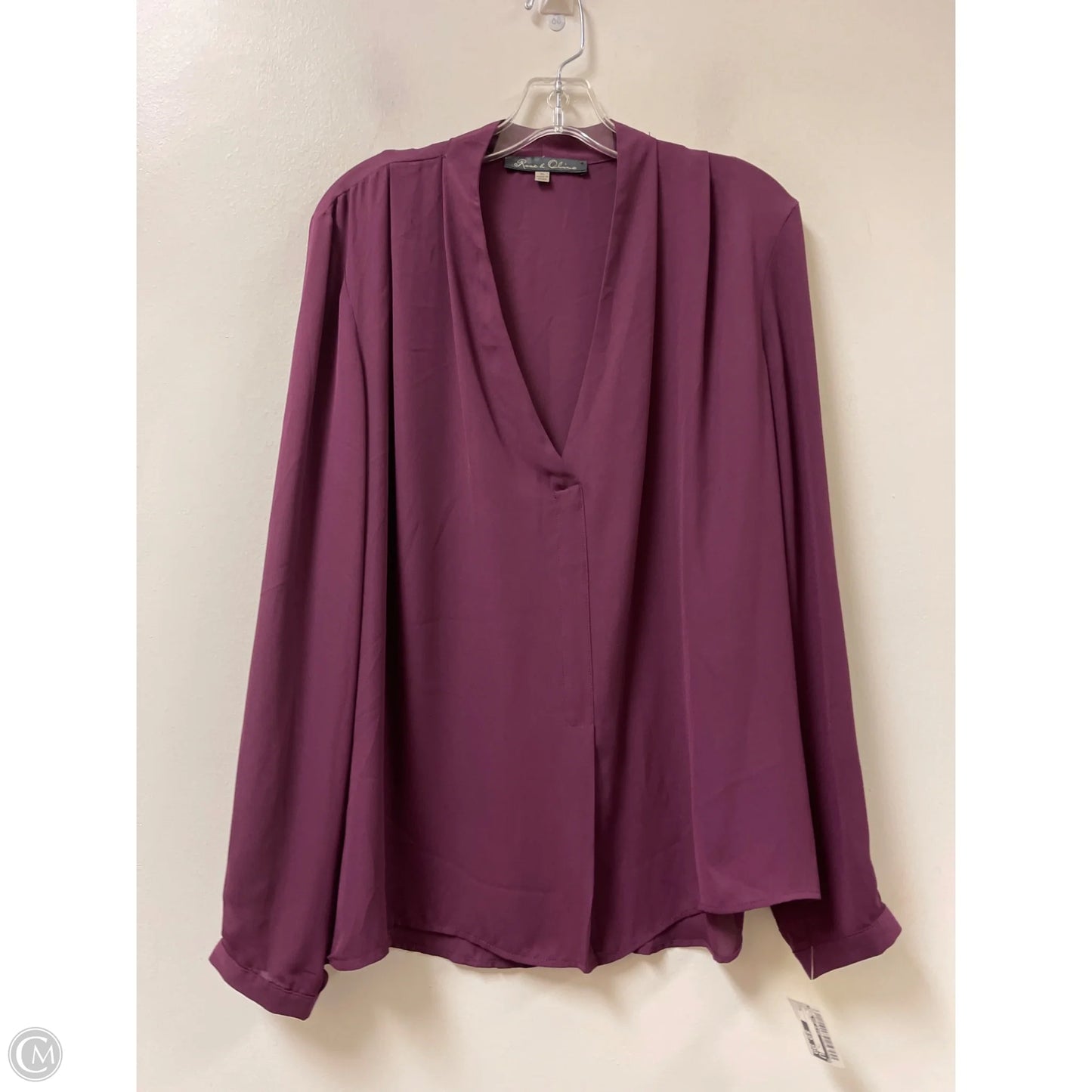 Top Long Sleeve By Rose And Olive In Purple, Size: Xl