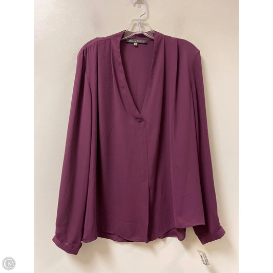 Top Long Sleeve By Rose And Olive In Purple, Size: Xl