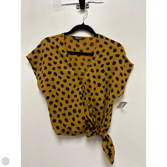 Top Short Sleeve By Madewell In Black & Brown, Size: Xs