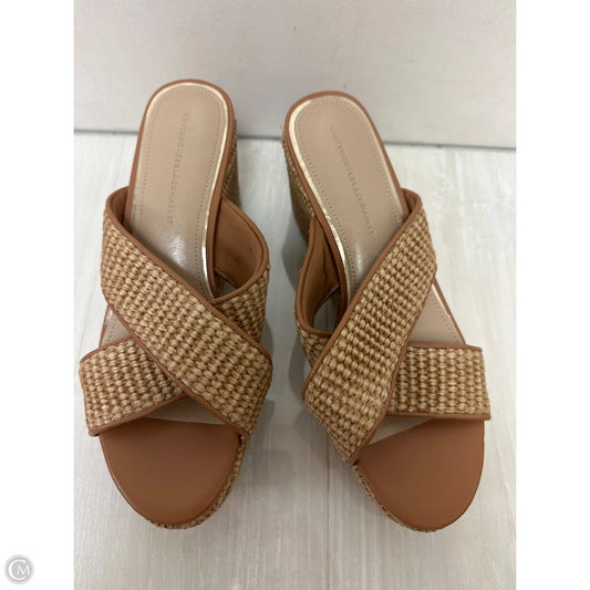 Sandals Heels Wedge By White House Black Market In Tan, Size: 9