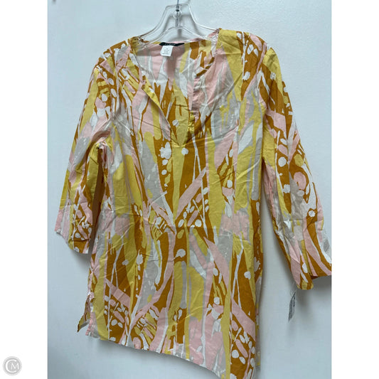 Top Long Sleeve By J. Crew In Brown & Pink, Size: M