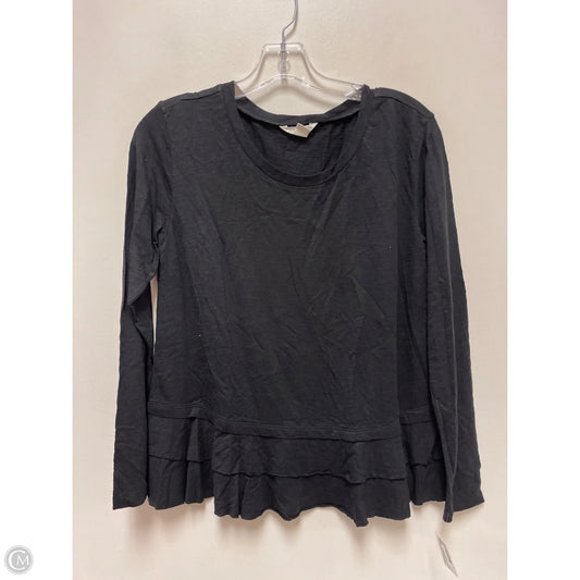 Top Long Sleeve By Caslon In Black, Size: S