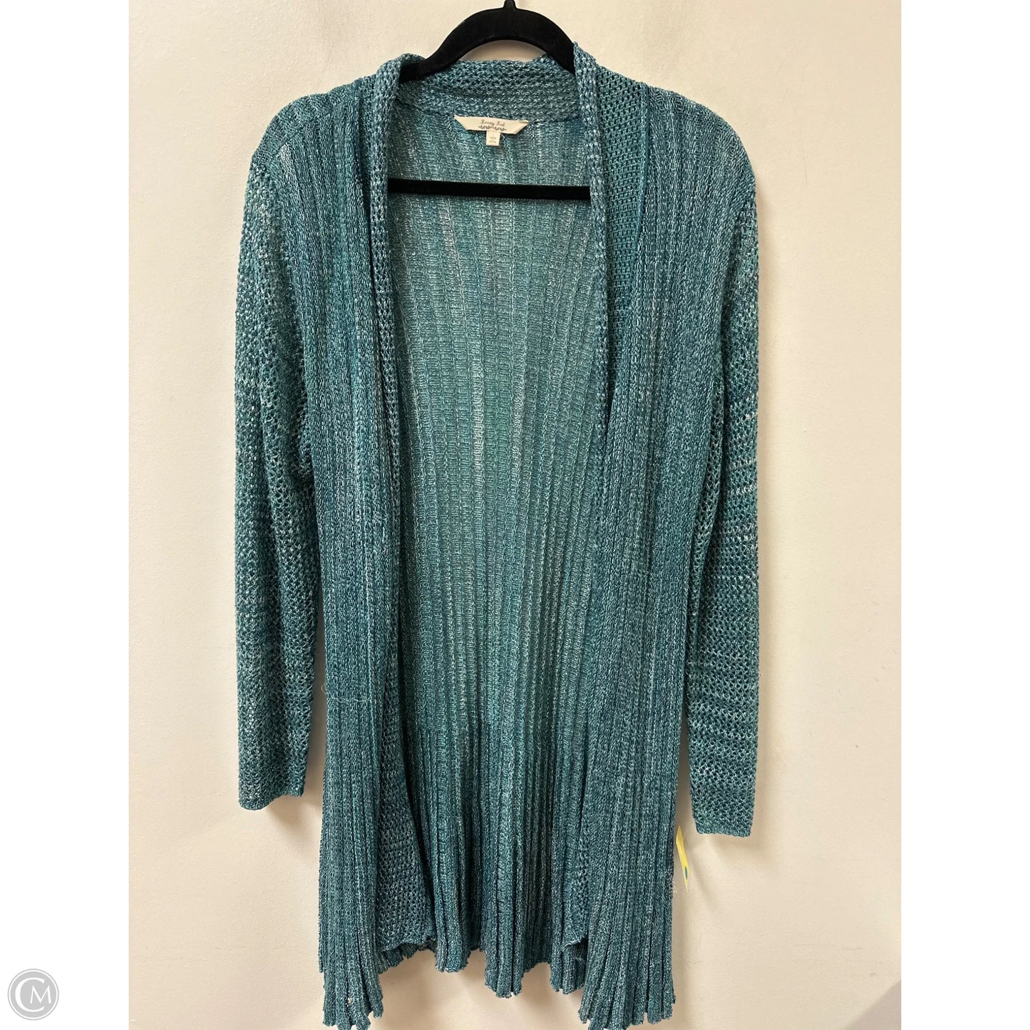 Sweater Cardigan By Krazy Kat In Blue, Size: L