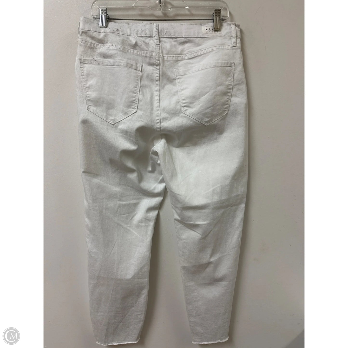 Jeans Skinny By Nicole By Nicole Miller In White Denim, Size: 12