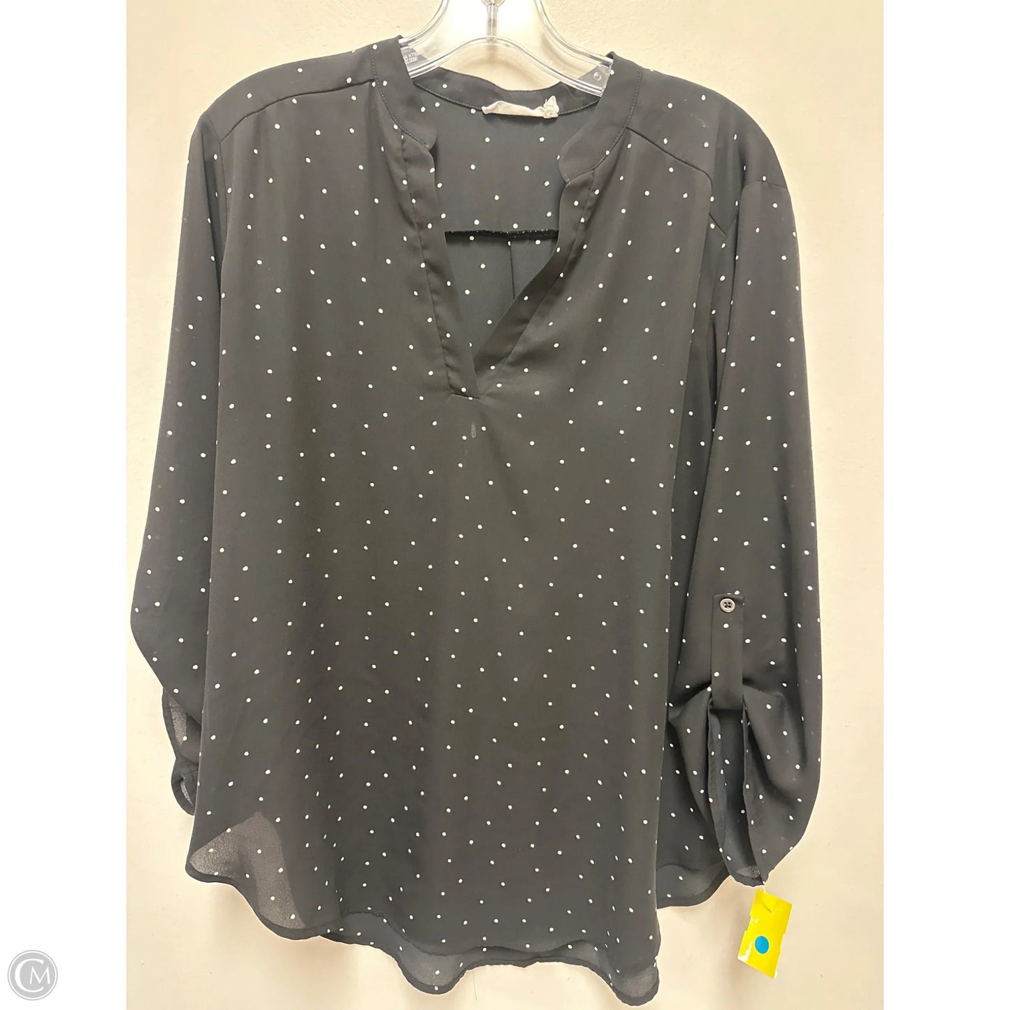 Top Long Sleeve By Lush In Polkadot Pattern, Size: Xl