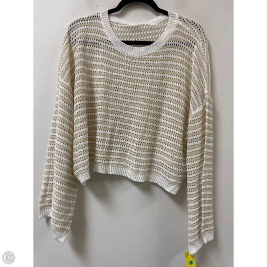 Sweater By Clothes Mentor In Cream & White, Size: Xl