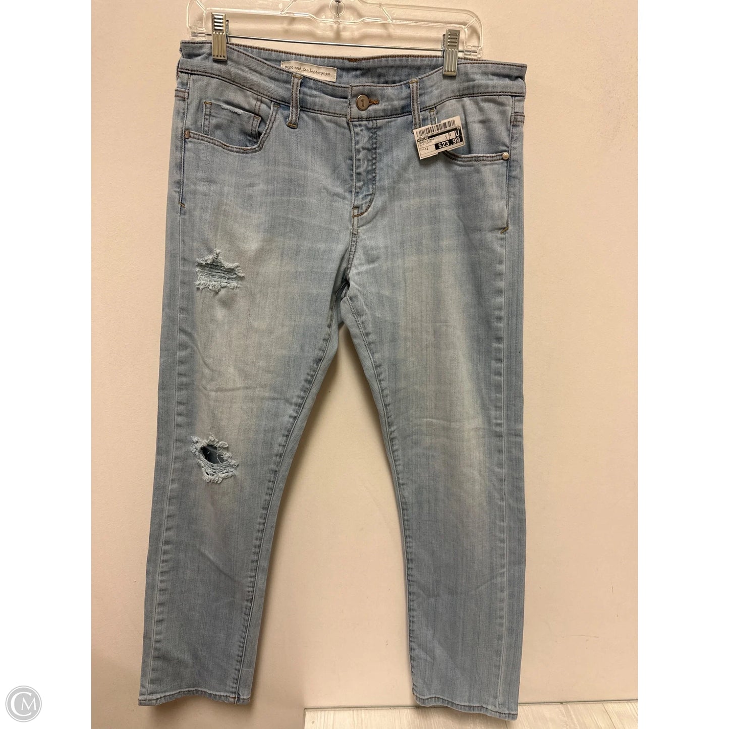 Jeans Straight By Pilcro In Blue Denim, Size: 12