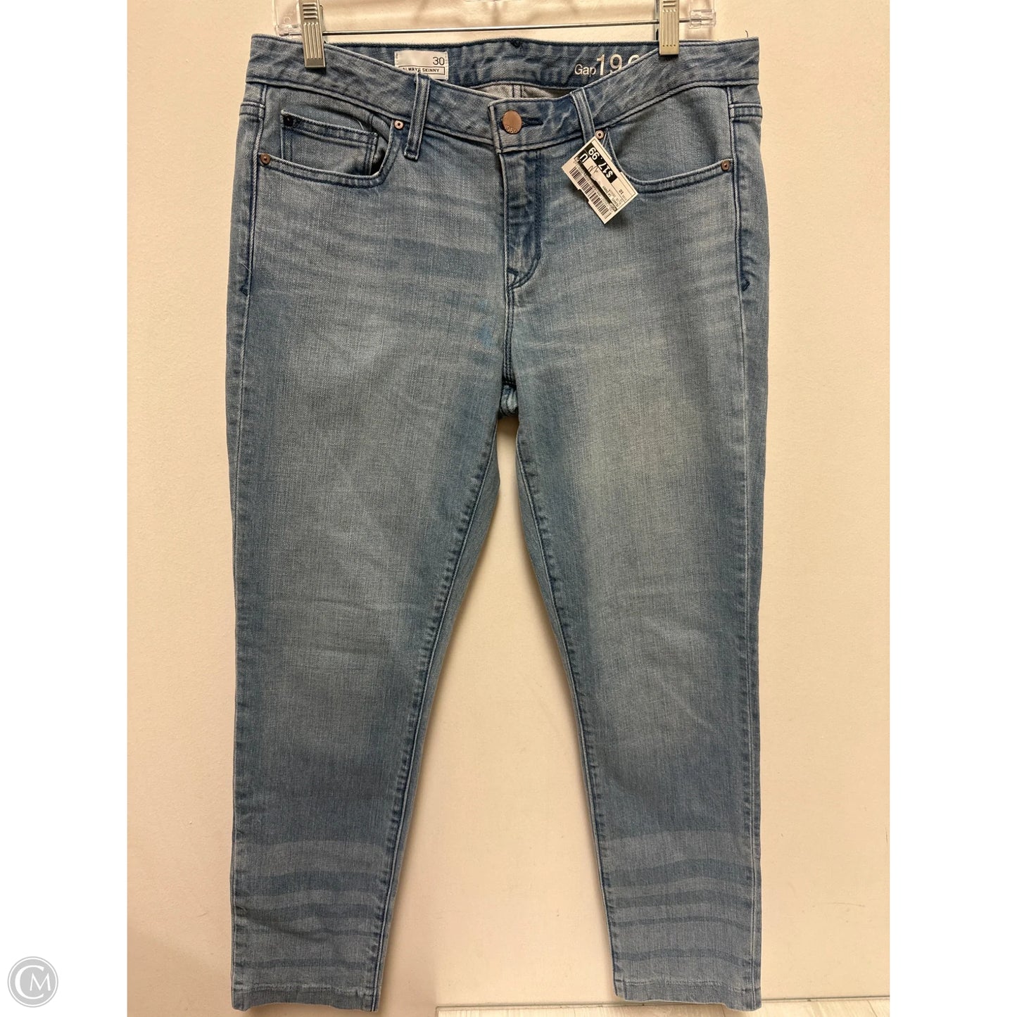 Jeans Skinny By Gap In Blue Denim, Size: 10