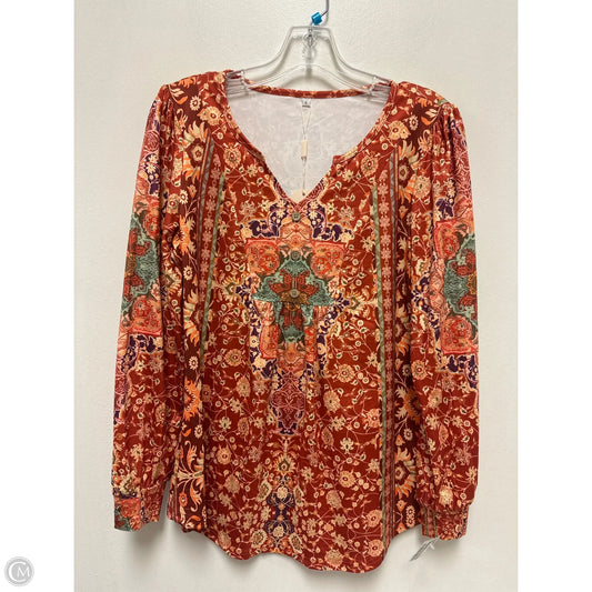 Top Long Sleeve By Clothes Mentor In Orange, Size: S