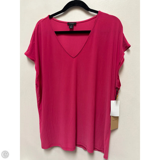 Top Short Sleeve By Halogen In Pink, Size: Xl