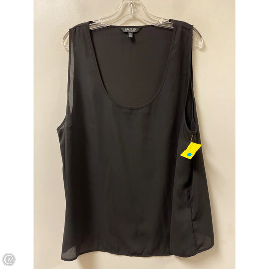 Top Sleeveless By Lauren By Ralph Lauren In Black, Size: 2x