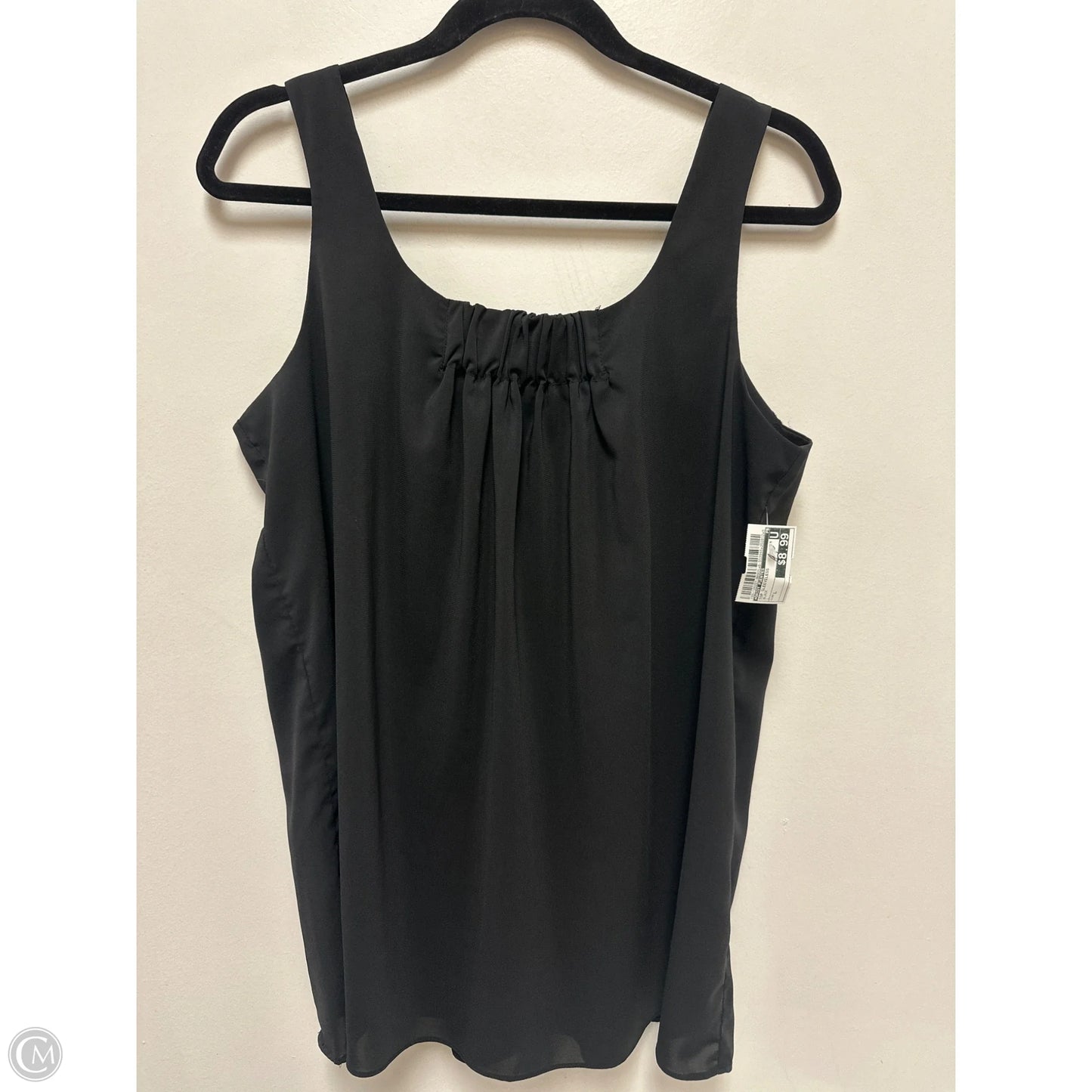 Top Sleeveless By Daisy Fuentes In Black, Size: L