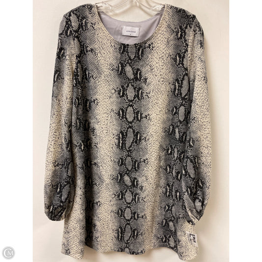Dress Casual Short By Adrienne In Snakeskin Print, Size: M
