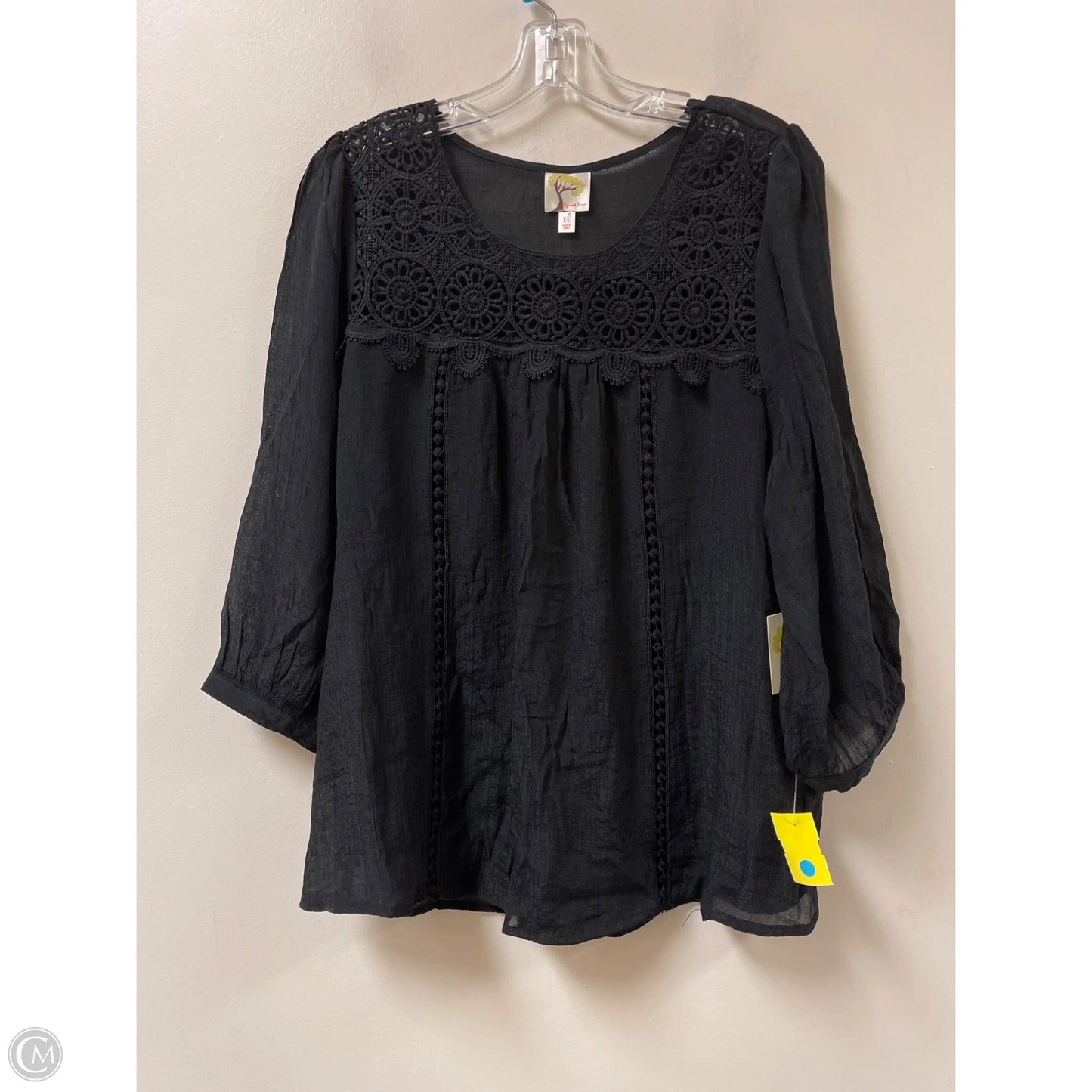 Top Long Sleeve By Clothes Mentor In Black, Size: Xl