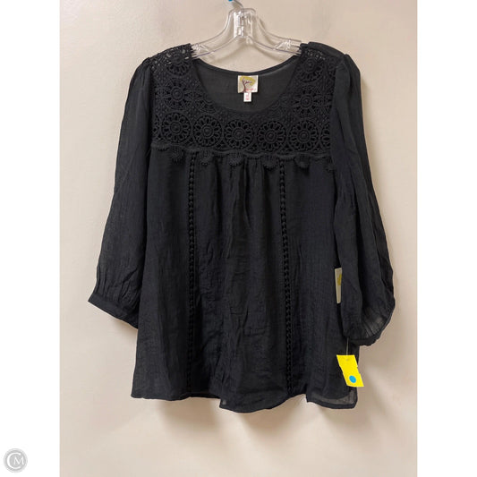 Top Long Sleeve By Clothes Mentor In Black, Size: Xl
