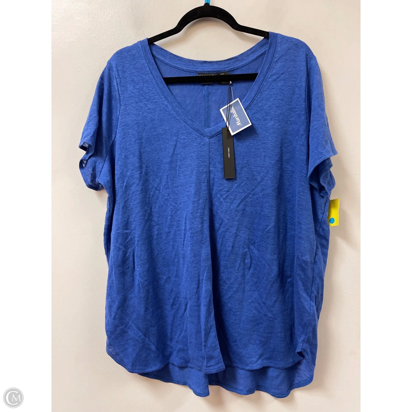 Top Short Sleeve By Tahari In Blue, Size: 1x