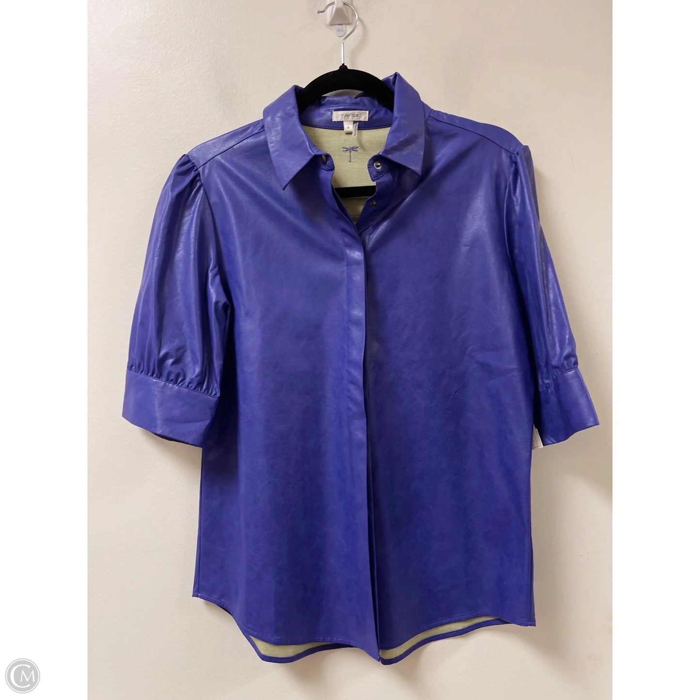 Blouse Short Sleeve By Tyler Boe In Purple, Size: S