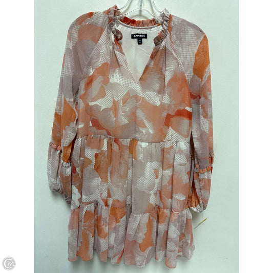 Dress Casual Short By Express In Orange, Size: Xs