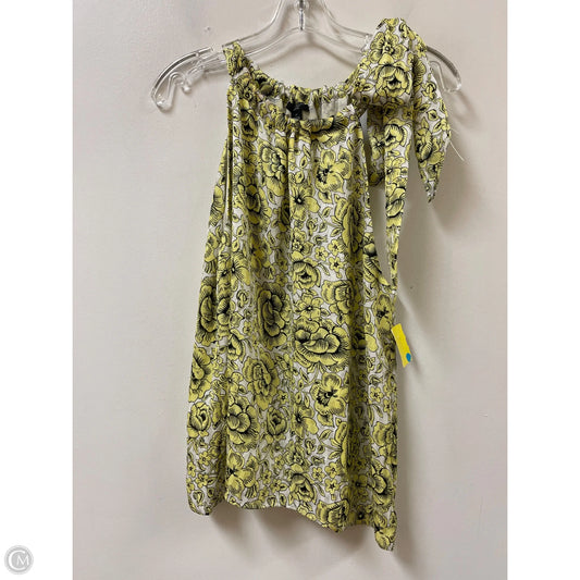 Top Sleeveless By Ann Taylor In White & Yellow, Size: Lp