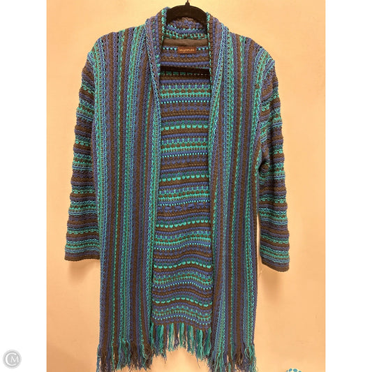 Sweater Cardigan By Multiples In Blue & Grey, Size: S