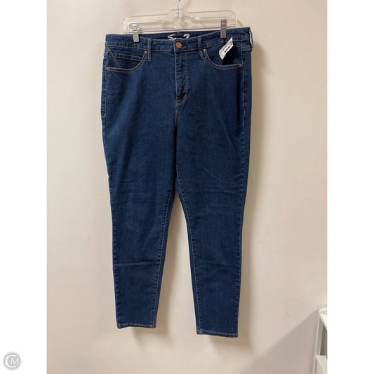 Jeans Skinny By Seven 7 In Blue Denim, Size: 16