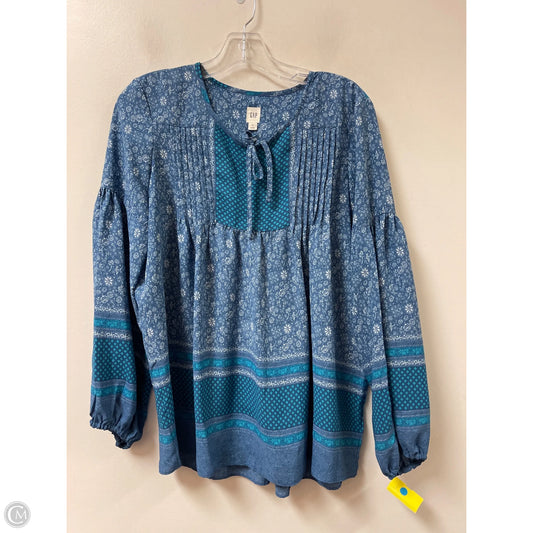 Top Long Sleeve By Gap In Blue, Size: M