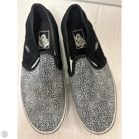 Shoes Flats By Vans In Black & White, Size: 9