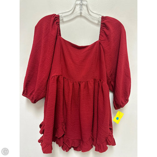 Top Long Sleeve By Entro In Red, Size: S