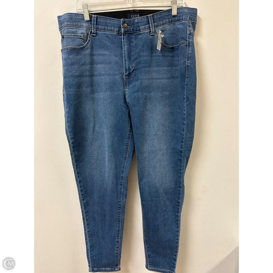 Jeans Skinny By Curve Appeal In Blue Denim, Size: 18