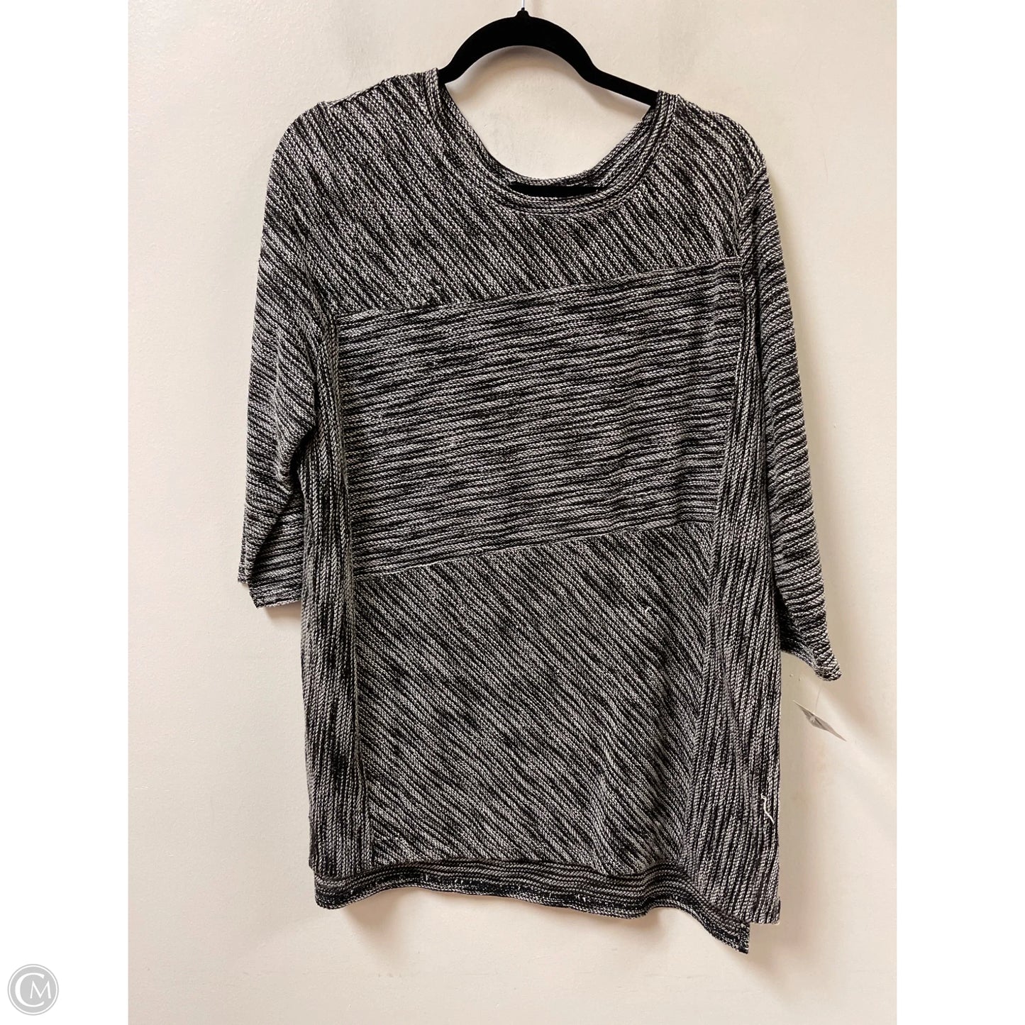 Sweater By Chicos In Black & White, Size: Xl