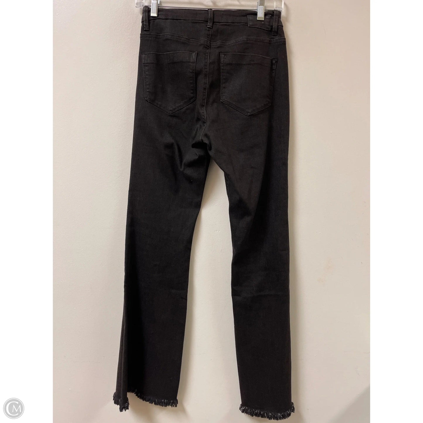 Jeans Flared By Clothes Mentor In Black Denim, Size: 4