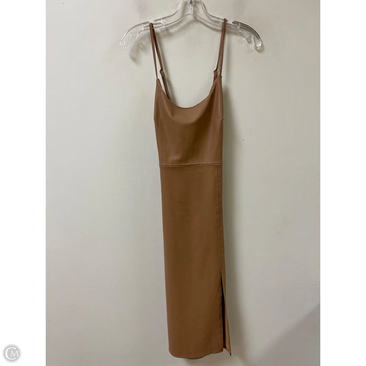 Dress Casual Midi By Fate In Brown, Size: M