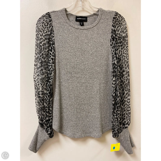 Top Long Sleeve By Fifteen Twenty In Grey, Size: Xs