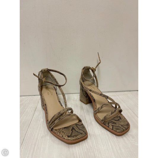Sandals Heels Block By Seychelles In Snakeskin Print, Size: 8