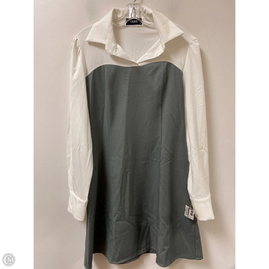 Dress Casual Short By Cider In Grey & White, Size: Xl