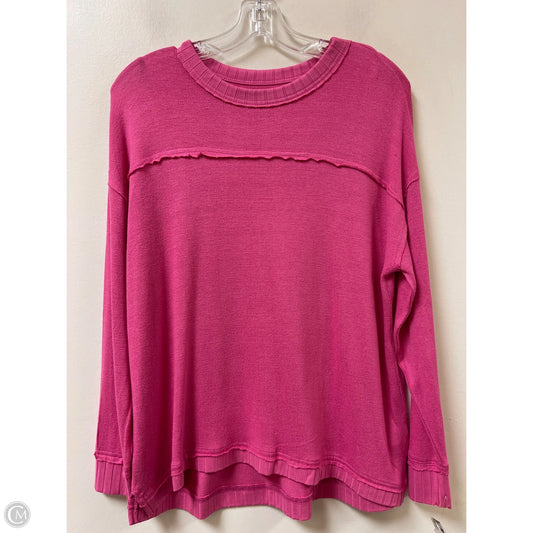 Top Long Sleeve By Wonderly In Pink, Size: M