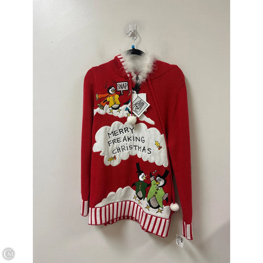 Sweater By Clothes Mentor In Red, Size: M