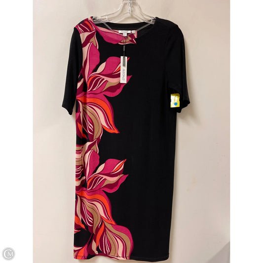 Dress Casual Midi By Chicos In Black & Pink, Size: M