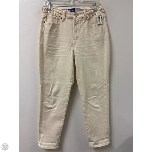 Jeans Straight By Old Navy In Cream Denim, Size: 6