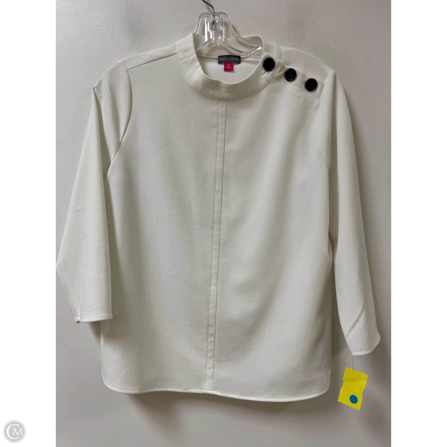 Top Long Sleeve By Vince Camuto In White, Size: Xs